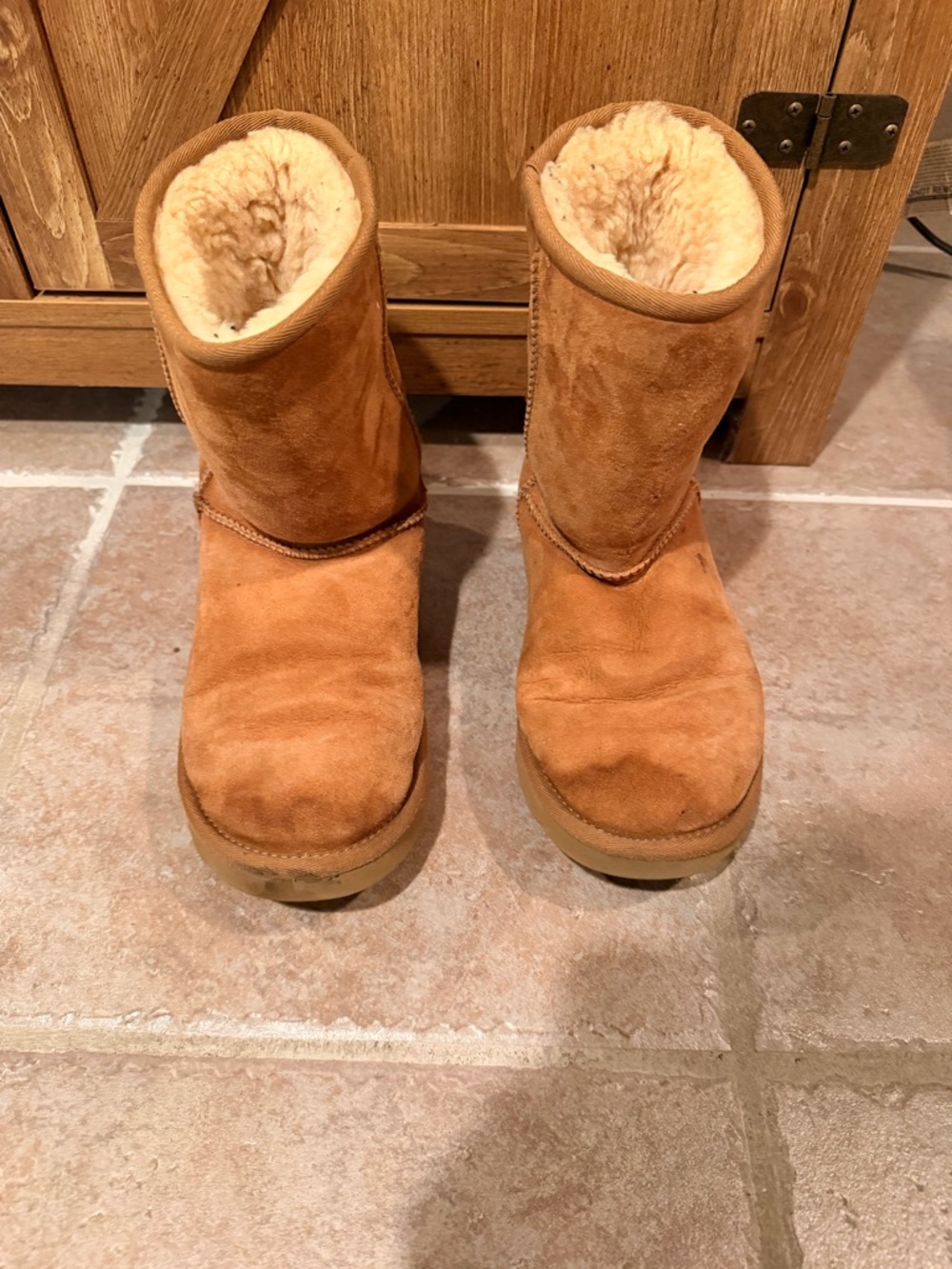 UGG Chestnut Classic Short Shearling Lined Boots - Picture 6 of 7